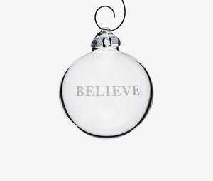 Simon Pearce Believe Ornament